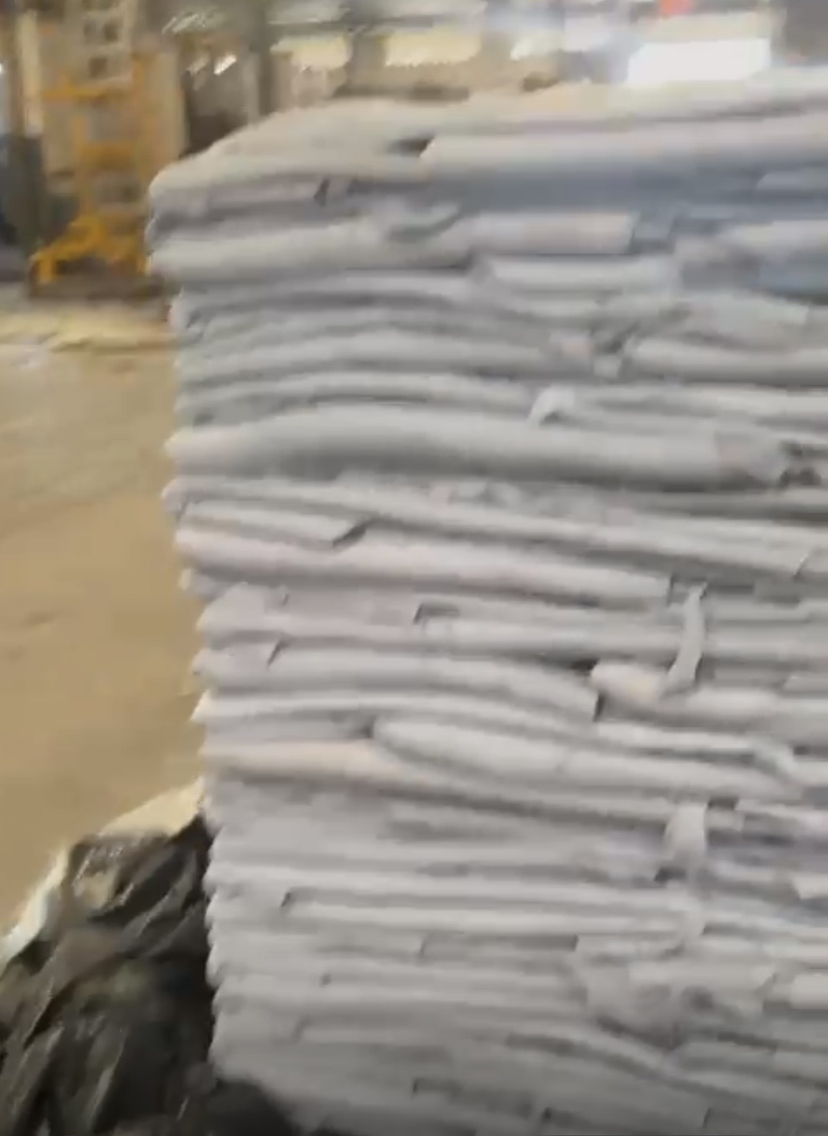 Skins stacked during preparation.